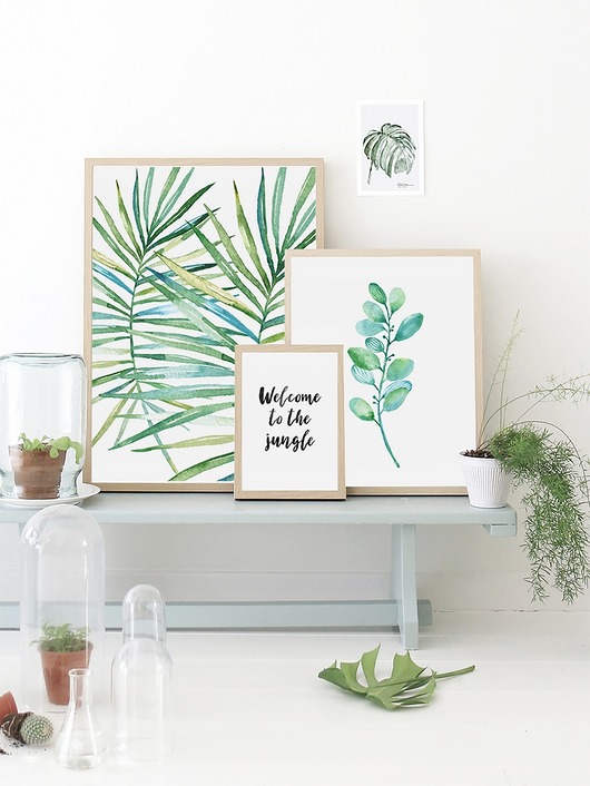 Plakat tropical leave  myscandi