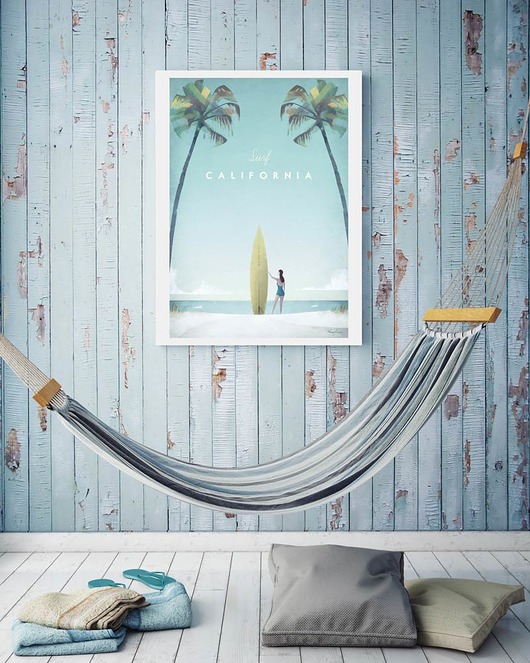 Kalifornia - vintage plakat 50x70 cm minimalmill