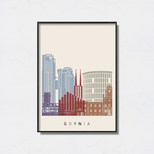 plakaty Gdynia grafika minimalistyczna