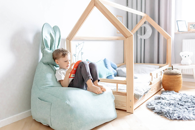 pufa dla dziecka Puf Funny Bunny zielony