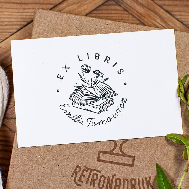 stemple Exlibris Na Prezent - Otwarta Książka - Zestaw