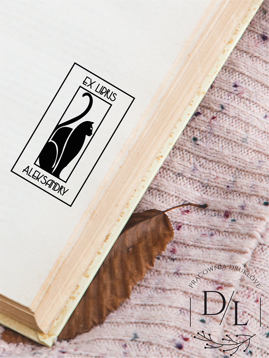 stemple Stempel Ex Libris Exlibris personalizowany Kot 4