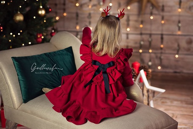 sukienki dla dziewczynki Sukienka Dresowa  Red Christmas