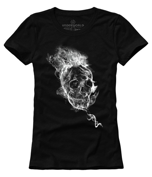 t-shirt damskie T-shirt damski UNDERWORLD Smoke Skull