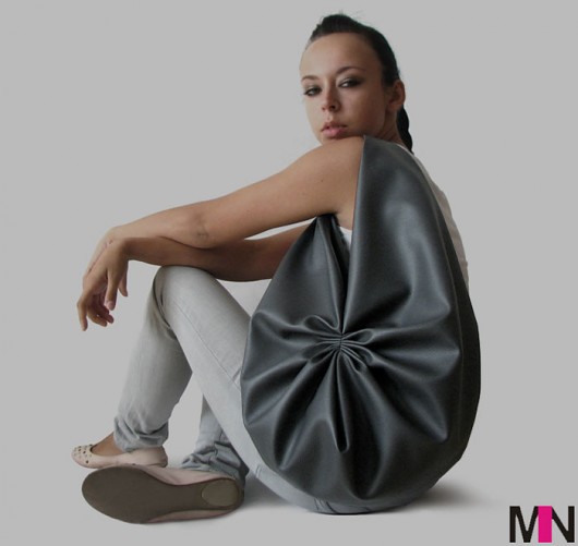 PUFF BAG - stalowa- 01  After Hours Design