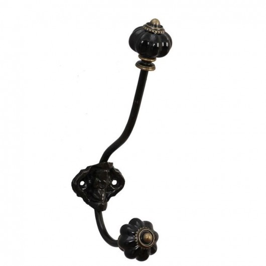 Wieszak pojedynczy Flower black MIA home