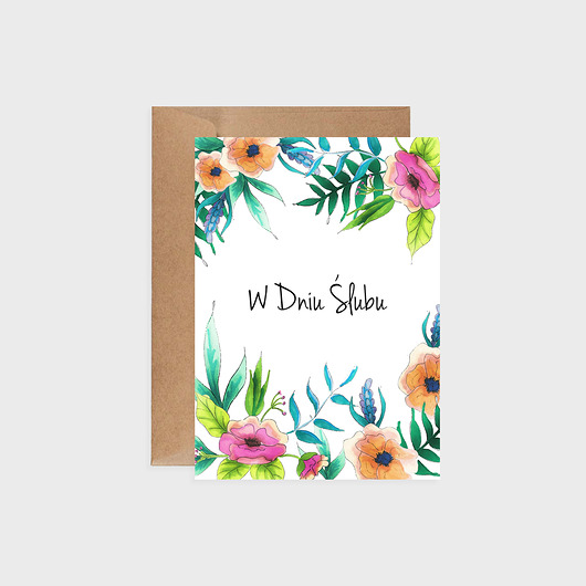 Kartka na ślub, Floral Joanna Klupś