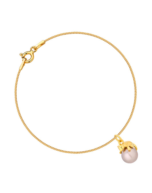 bransoletki złote Bransoletka z kotkiem z perełką Swarovski /1949/