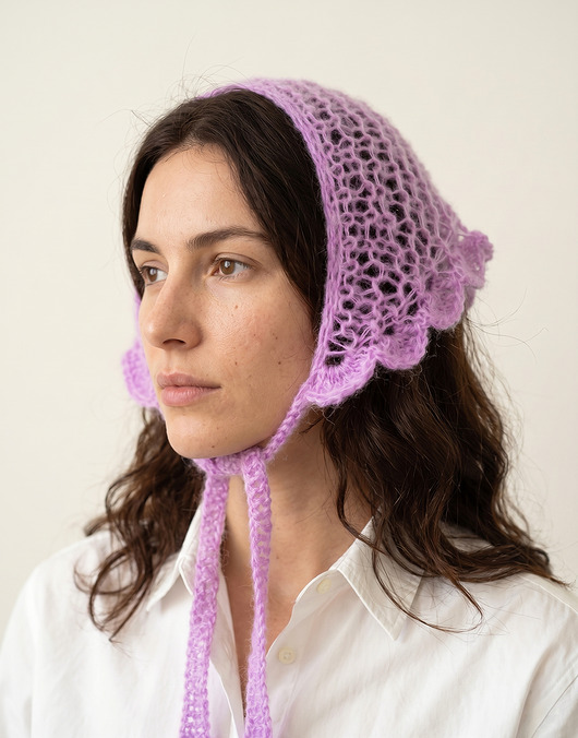 apaszki Lekka chusta z moheru fuksja