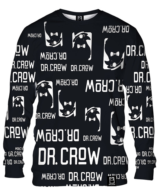 Bluza Bez Kaptura Damska DR.CROW Logo Czarna