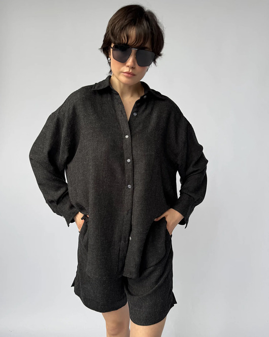 koszule damskie  Koszula Sedate dark grey