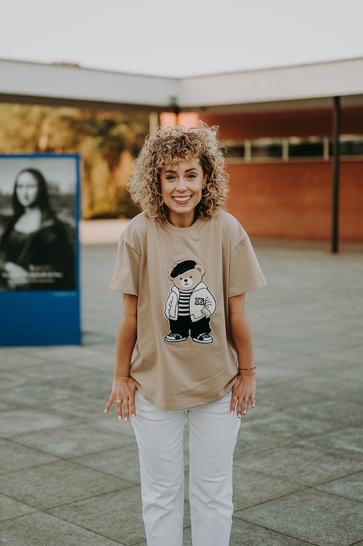 t-shirt damskie T-shirt oversize Louis Teddy dla mamy