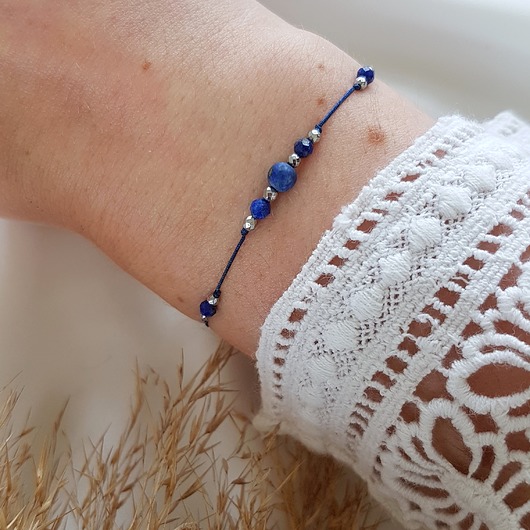 bransoletki z kamieni naturalnych Bransoletka lapis lazuli