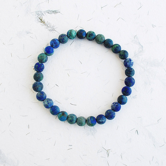 bransoletki z kamieni naturalnych Chryzokola matowa bransoletka