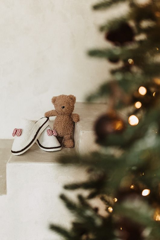 kapcie damskie Kapcie "Świąteczna kokarda" dla kobiety