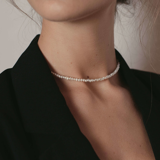 chokery Choker z pereł naturalnych