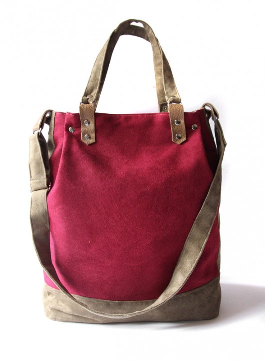 torba - cherry&khaki&beige -  elfagado