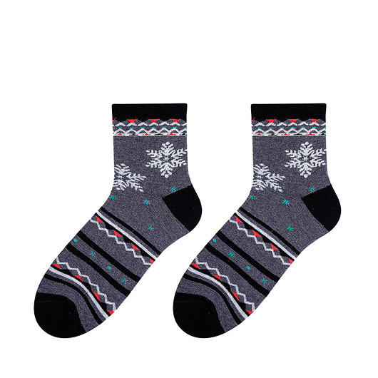 Skarpetki świąteczne damskie - Śnieżynki Popsox