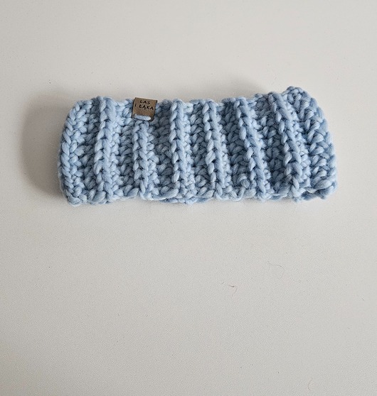 opaski do włosów Niebieska Opaska wełniana