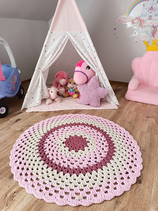 dywany DYWAN DZIECIĘCY szydełkowy 100 cm
