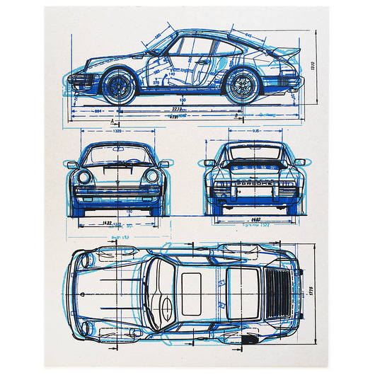 grafiki i ilustracje WYDRUK NA TEKTURZE 40X50 cm PORSCHE 911
