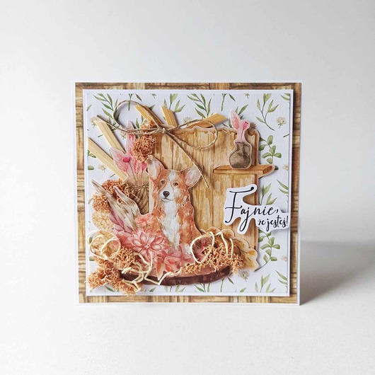 kartki scrapbooking Wspierająca Kartka Okolicznościowa: Fajnie, że jesteś