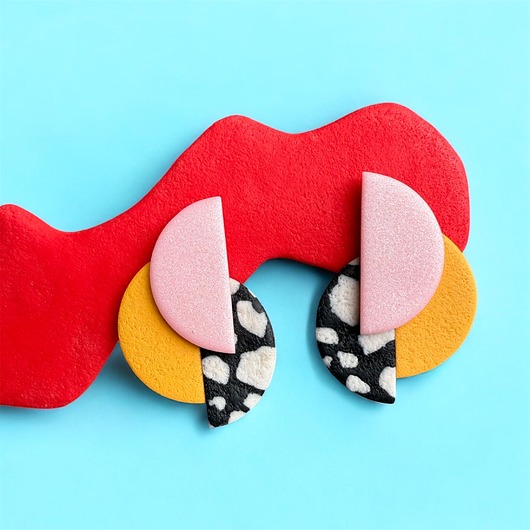 kolczyki z masy plastycznej Oryginalne kolczyki Tucan