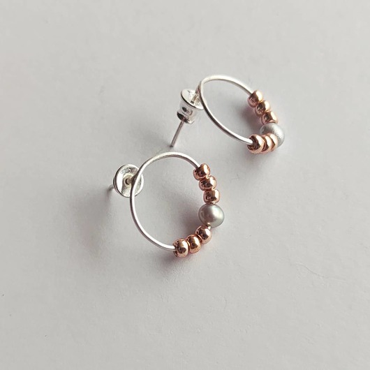 kolczyki z kamieniami Kolczyki OKRĄG