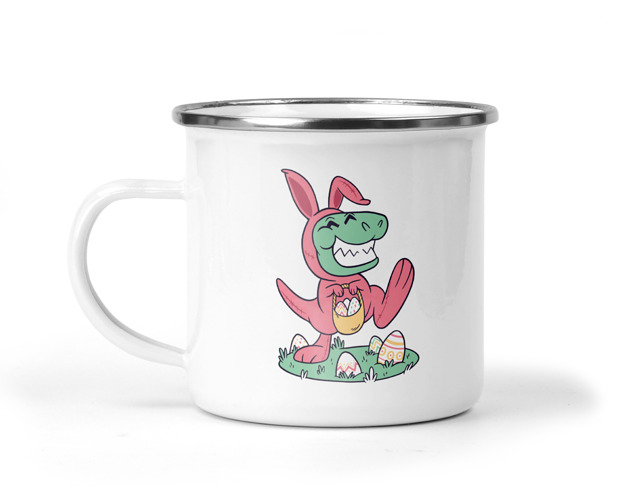 kubki Kubek metalowy smok królik 2