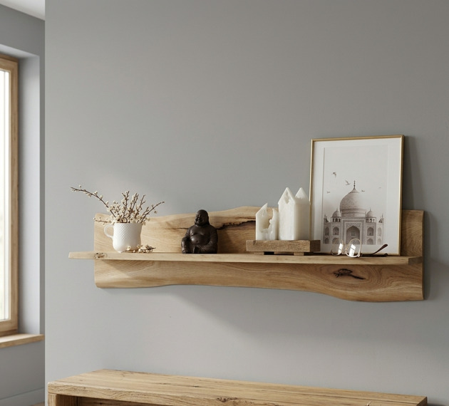 półki Półka  Dębowa z Krawędzią Live Edge