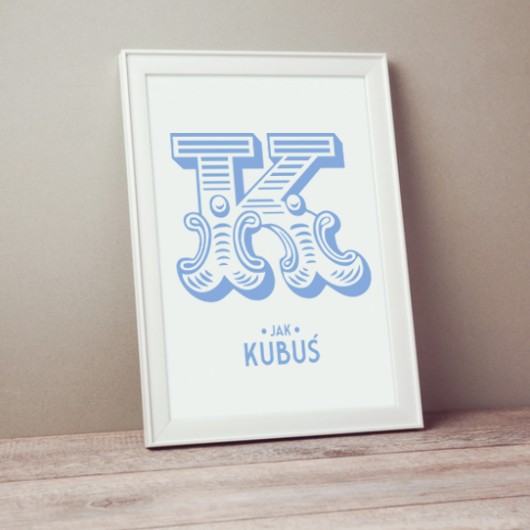 Plakat z imieniem dziecka - personalizowany A3 HUS