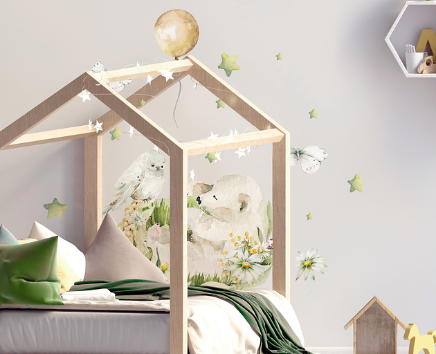 Naklejki na ścianę dla dzieci - MORNING BEAR Eudajmonia