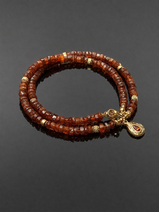 chokery Granaty /hessonit/ vol. 18  - choker - Szlachetna kolekcja