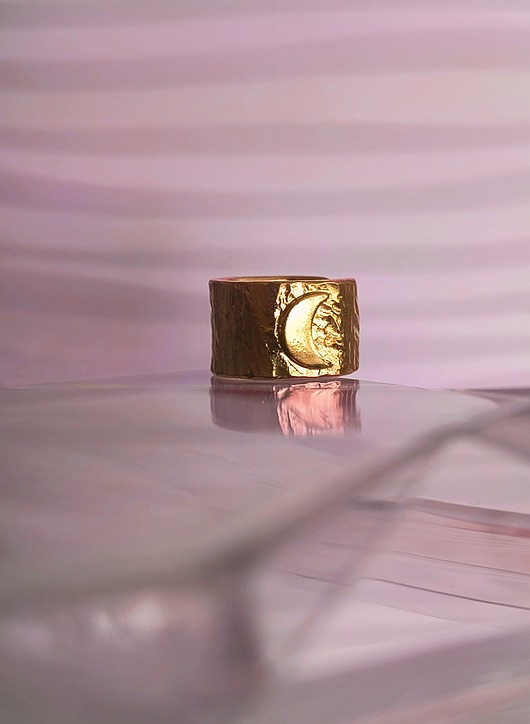 nausznice Nausznica  MOON Gold księżyc jasny