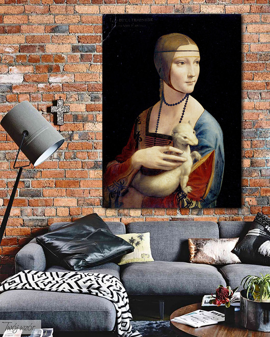 Plakat Dama z Łasiczką - dekoracje ścienne Dekoracje PATKA Patrycja Kita