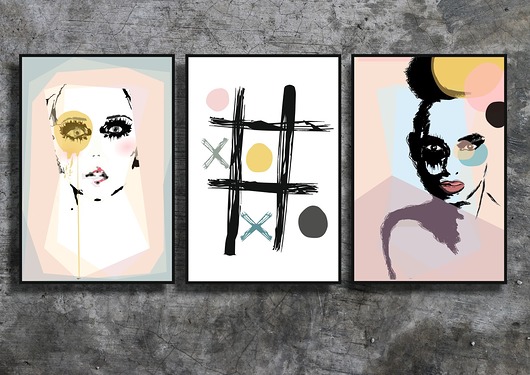 PLAKAT TRYPTYK 50X70 BALETNICE 3SZT. Be ART