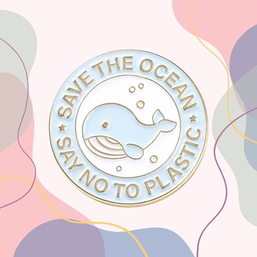 przypinki Przypinka metalowa, pin SAVE OCEAN