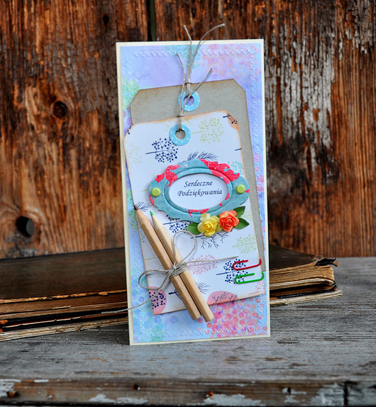 kartki scrapbooking Dla nauczyciela