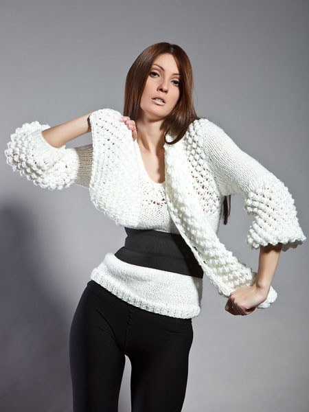 36(S) Sweter z mega krawatem YULIYA BABICH