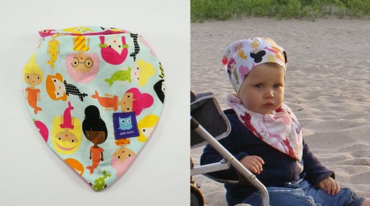 Mega miękka apaszka SYRENKI fuksja Little Sophie