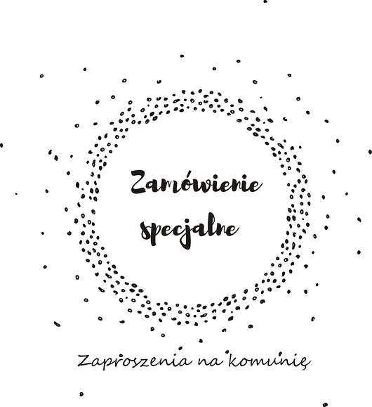 zaproszenia na komunię- zamówienie specjalne Angel story