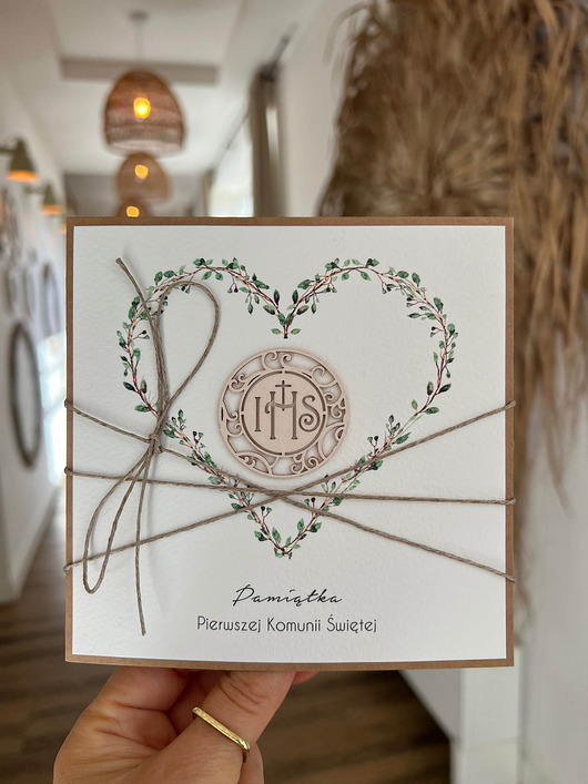 kartki na komunię Wyjątkowa kartka na komunię, pamiątka komunii - prezent dla dziewczynki, dla