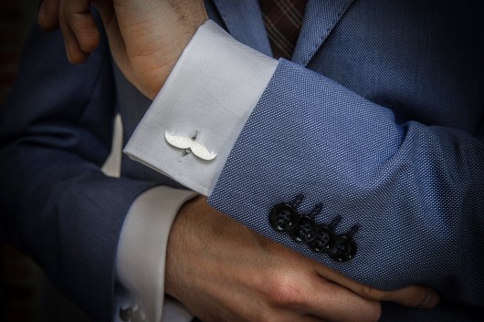 Personalizowane srebrne spinki do mankietów WĄS FeinFein