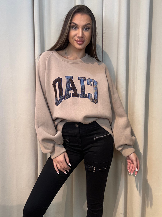 bluza bez kaptura damska Bluza CIAO Fango