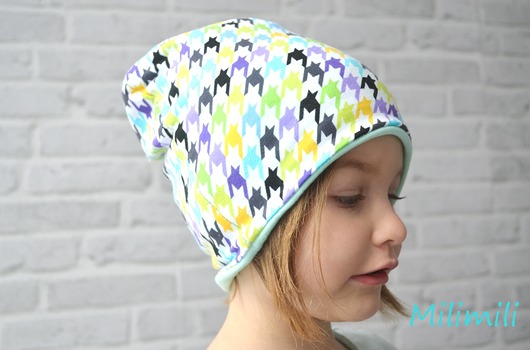 Czapka Bawełniana Jersey-Kolorowa Milimili