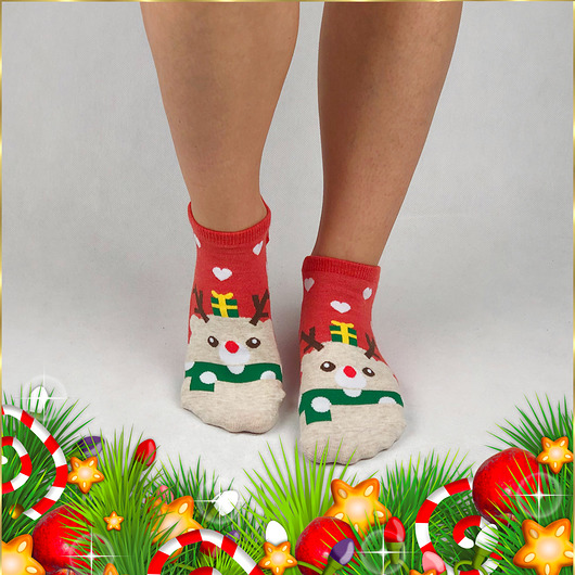 Świąteczne skarpetki z reniferem CandySox