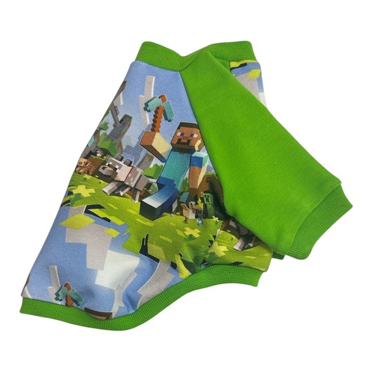 ubranka dla zwierząt Bluza dla psa z raglanowym rękawem MINECRAFT