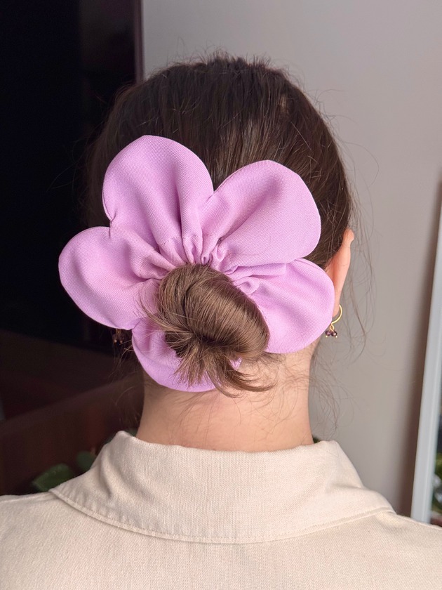 gumki do włosów Flower Scrunchie Różowa