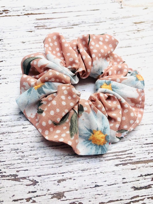 gumki do włosów Pela' SCRUNCHIE "Bella" pudrowa