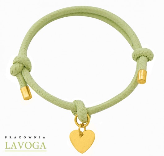 Pistachio twine with heart. Lavoga